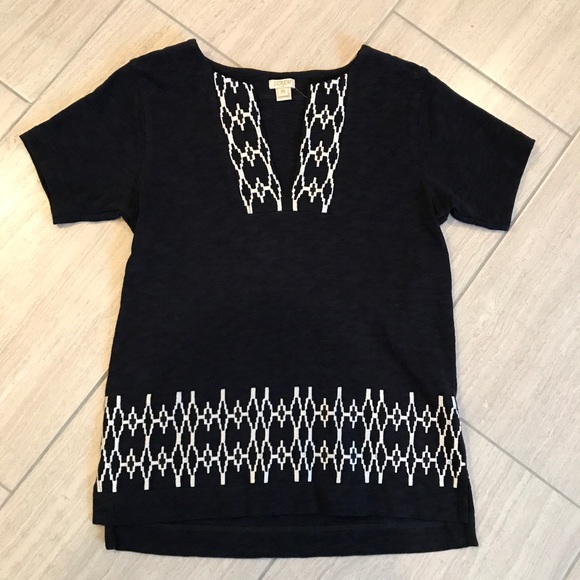 j. crew geometric tunic - Picture 2 of 3